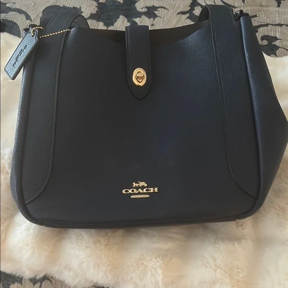 Coach Dark Blue Leather Tote - Picture 2 of 6